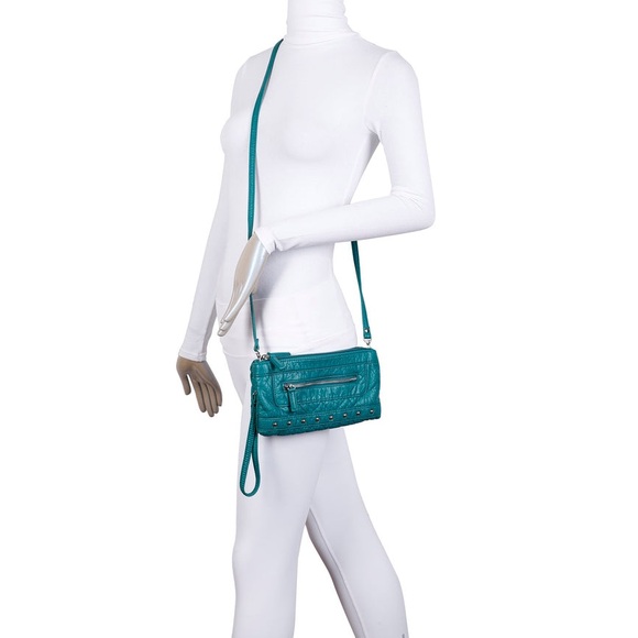 Ampere Creations Malie Wristlet/Crossbody Bag - Teal - Picture 1 of 12